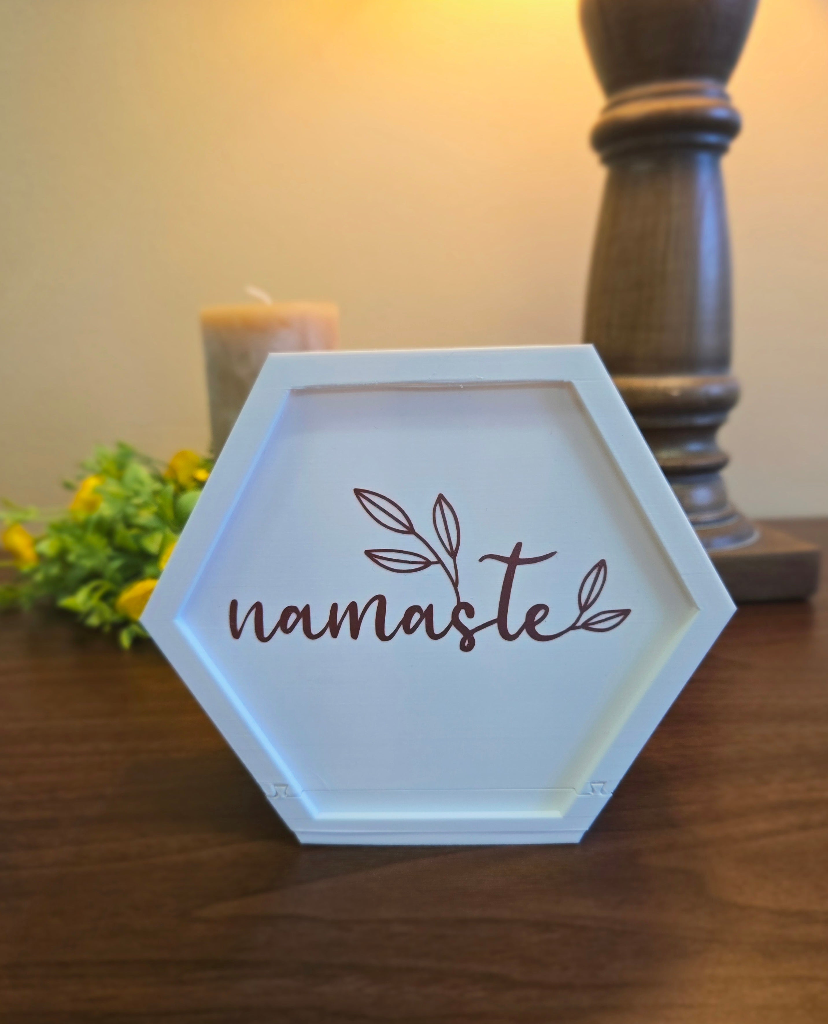 Minimalist Namaste Succulent Pot with Drip Tray