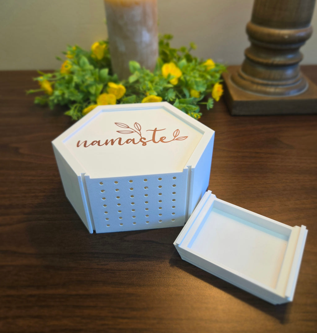 Minimalist Namaste Succulent Pot with Drip Tray