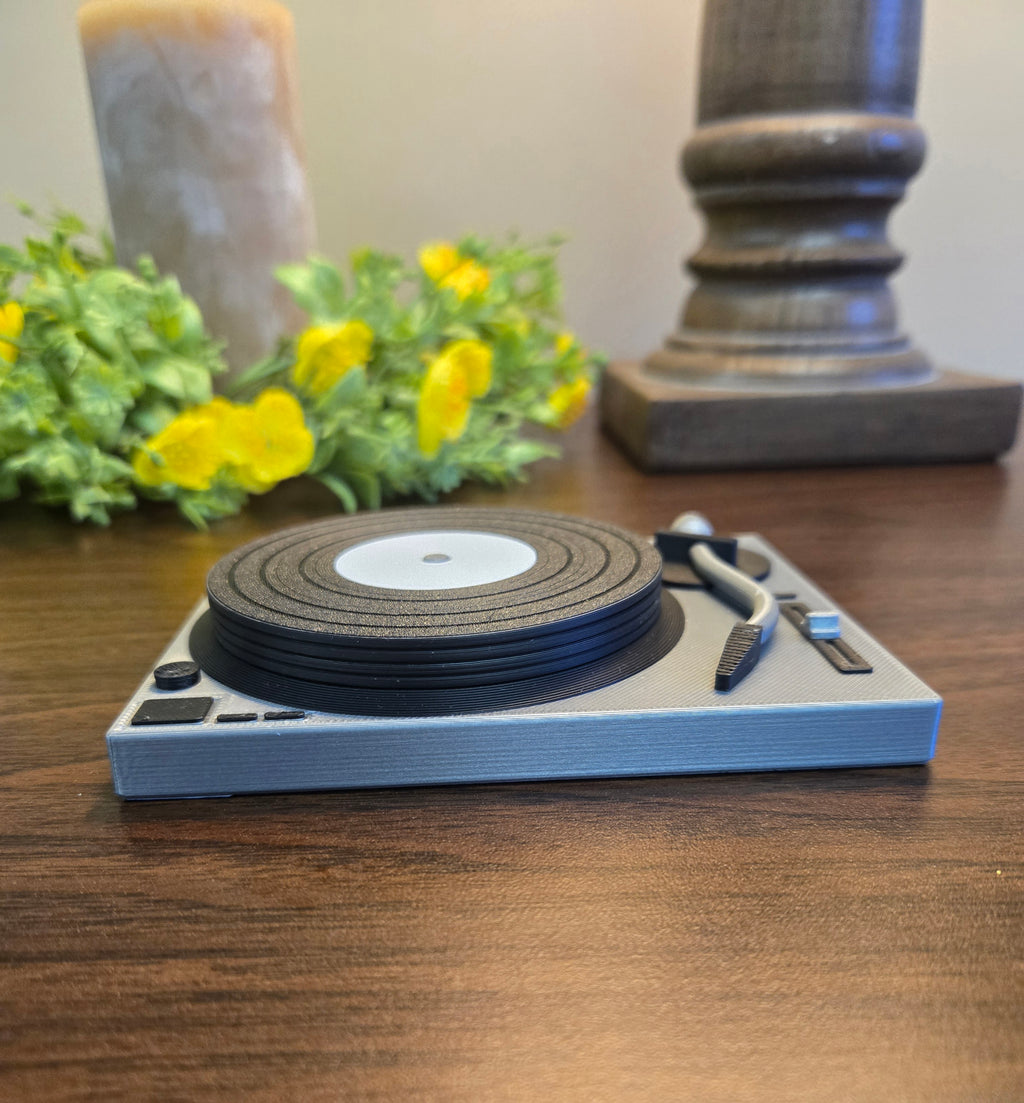 Retro Record Player Coaster Set